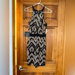 NWT Charlotte Russe Black Gold cutout Sequin short Bodycon Party Dress L